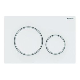 Geberit 115.882.01.1 Sigma 20 Beyaz Mat Beyaz Çift Basmalı Kumanda Kapağı