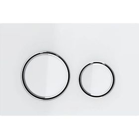 Geberit 115.884.SI.1 Sigma21 Çift Basmalı Beyaz Cam Kumanda Kapağı
