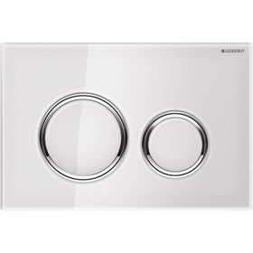 Geberit 115.884.SI.1 Sigma21 Çift Basmalı Beyaz Cam Kumanda Kapağı