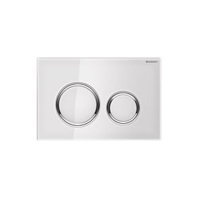 Geberit 115.884.SI.1 Sigma21 Çift Basmalı Beyaz Cam Kumanda Kapağı