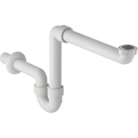 Geberit 261.862.11.1 ve 241.503.00.1 Beyaz Yer Tasarruflu Lavabo Sifonu ve Lavabo Süzgeci Takımı