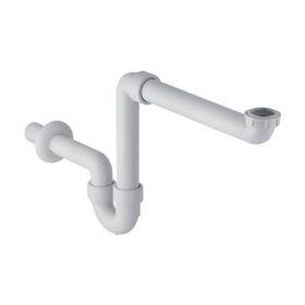 Geberit 261.862.11.1 ve 241.503.00.1 Beyaz Yer Tasarruflu Lavabo Sifonu ve Lavabo Süzgeci Takımı