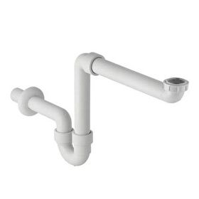 Geberit 261.862.11.1 ve 241.503.00.1 Beyaz Yer Tasarruflu Lavabo Sifonu ve Lavabo Süzgeci Takımı