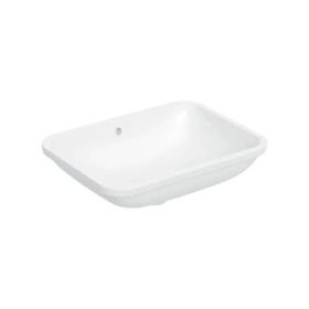 Geberit 505.060.01.1 49 cm Beyaz Variform Dikdörtgen Tezgah Altı Lavabo