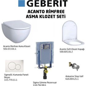 Geberit Acanto Beyaz Asma Klozet Seti