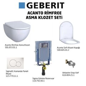 Geberit Acanto Beyaz Asma Klozet Seti