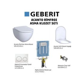 Geberit Acanto Beyaz Asma Klozet Seti