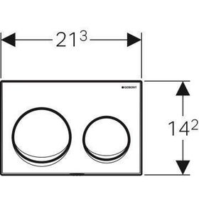 Geberit Alpha 10 Çift Basmalı Beyaz Kumanda Kapağı