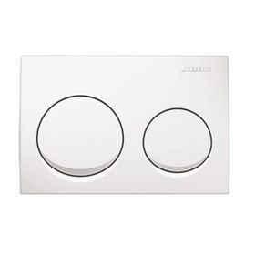 Geberit Alpha 10 Çift Basmalı Beyaz Kumanda Kapağı