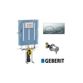 Geberit Alpha 8 cm Gömme Rezervuar 3 Parça Set