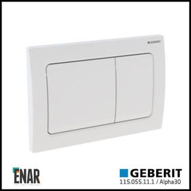 Geberit Alpha30 115.055.11.1 Beyaz Çift Basmalı Kumanda Kapağı
