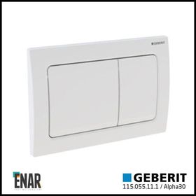 Geberit Alpha30 115.055.11.1 Beyaz Çift Basmalı Kumanda Kapağı