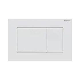 Geberit Sigma 30 cm Çift Basmalı Mat Beyaz Parlak Kumanda Kapağı