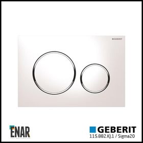 Geberit Sigma20 115.882.KJ.1 Beyaz-Parlak-Beyaz Çift Basmalı Kumanda Kapağı