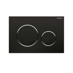 Geberit Sigma20 115.882.KM.1 Siyah-Parlak-Siyah Çift Basmalı Kumanda Kapağı