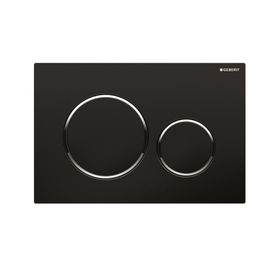Geberit Sigma20 115.882.KM.1 Siyah-Parlak-Siyah Çift Basmalı Kumanda Kapağı