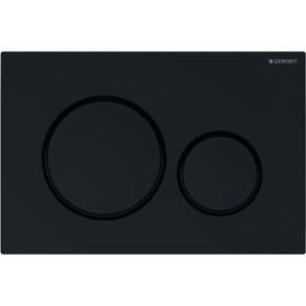Geberit Sigma20 Siyah / Mat Siyah Çift Basmalı Kumanda Kapağı