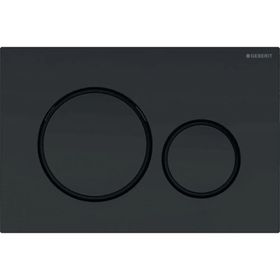 Geberit Sigma20 Siyah / Mat Siyah Çift Basmalı Kumanda Kapağı
