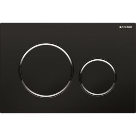 Geberit Sigma20 Siyah / Mat Siyah Çift Basmalı Kumanda Kapağı