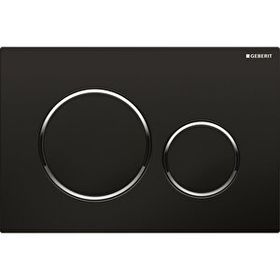 Geberit Sigma20 Siyah / Mat Siyah Çift Basmalı Kumanda Kapağı