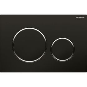 Geberit Sigma20 Siyah / Mat Siyah Çift Basmalı Kumanda Kapağı