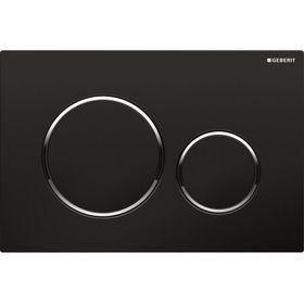 Geberit Sigma20 Siyah / Mat Siyah Çift Basmalı Kumanda Kapağı