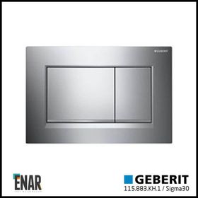 Geberit Sigma30 115.883.KH.1 Parlak-Mat-Parlak Çift Basmalı Kumanda Kapağı