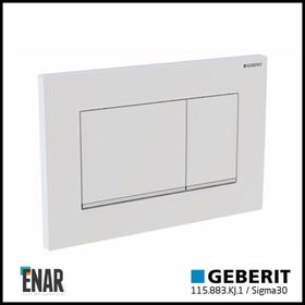 Geberit Sigma30 115.883.KJ.1 Beyaz-Parlak-Beyaz Çift Basmalı Kumanda Kapağı