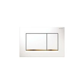 Geberit Sigma30 115.883.KK.1 Beyaz-Altın-Beyaz Çift Basmalı Kumanda Kapağı