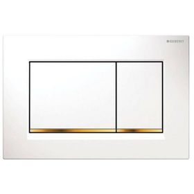 Geberit Sigma30 115.883.KK.1 Beyaz-Altın-Beyaz Çift Basmalı Kumanda Kapağı