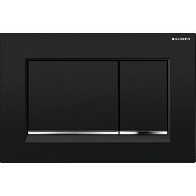 Geberit Sigma30 115.883.KM.1 Siyah-Parlak-Siyah Çift Basmalı Kumanda Kapağı
