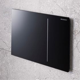 Geberit Sigma70 115.620.SJ.1 Siyah Cam Pnömatik Deşarj Kumanda Kapağı