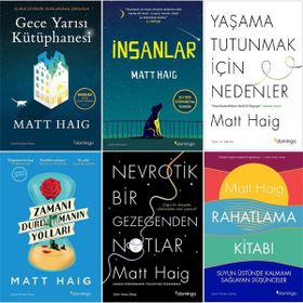 Gece Yarısı Kütüphanesi - İnsanlar - Yaşama Tutunmak İçin Nedenler - Zamanı Durdurmanın Yolları - Nevrotik Bir Gezegenden Notlar - Rahatlama Kitabı - 6 Kitap - Matt Haig