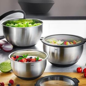 Gefu 24 cm Çelik Kapaklı Salata Kasesi