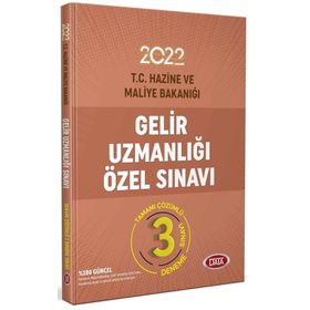 Gelir Uzmanlığı Özel Sınavı 3 Deneme - Data Yayınları