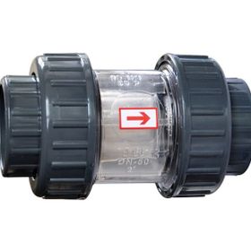 Gemaş PVC 63 mm Şeffaf Yaylı Çekvalf