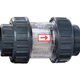 Gemaş PVC 63 mm Şeffaf Yaylı Çekvalf
