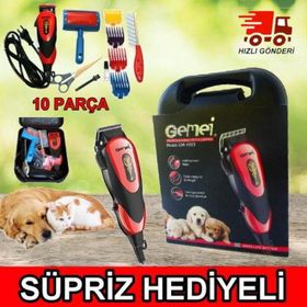 Gemei GM-1023 Elektrikli Kedi Köpek Tıraş Seti
