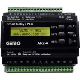 Gemo AR2-A-230VAC-12D2A-RTC Programlanabilir Akıllı Röle