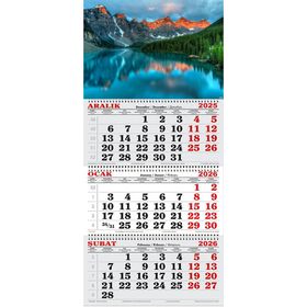 Genç Dijital Baskı 2026 Yılı Banff Ulusal Parkı ve Rocky Dağları Gemici Takvimi