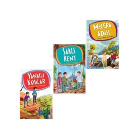 Genç Timaş Ahmet Yılmaz Boyunağa 3'lü Kitap Seti Yankılı Kayalar Saklı Kent Macera Adası