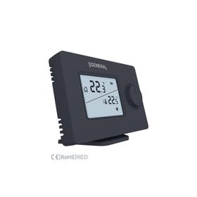 General GAIA HT250 RF Siyah Kablosuz Dijital Oda Termostatı