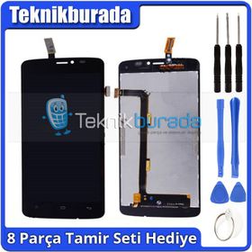 General Mobile Discovery E3-2 Mini Siyah Çıtasız Uyumlu Lcd Ekran Dokunmatik