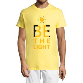 Generic Be The Light Enlighten Others Güneş Grafik Bisiklet Yaka Pamuk Erkek Tişört