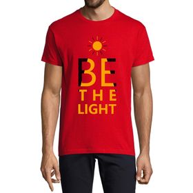 Generic Be The Light Enlighten Others Güneş Grafik Bisiklet Yaka Pamuk Erkek Tişört