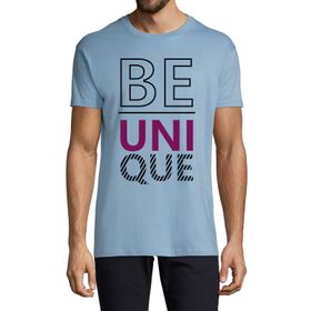 Generic Be Unique Everyone is Unique Bisiklet Yaka Pamuklu Erkek Tişört