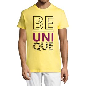Generic Be Unique Everyone is Unique Bisiklet Yaka Pamuklu Erkek Tişört