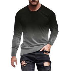 Generic P-292 Siyah Uzun Kollu Tee Tops Tekne Boyun 3D Dijital Baskı Camo Yaz Sonbahar Gömlek Spor Tarz 2025 Erkek T-shirt