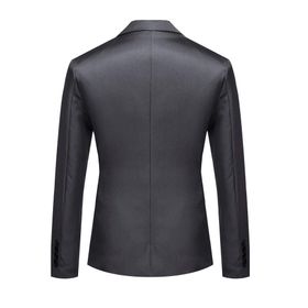 Generisch 2025 Dar Kesim Hafif Siyah Standart Kesim Blazer Erkek Takım Ceket
