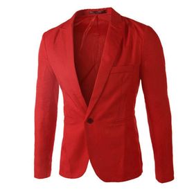 Generisch 2025 Slim Fit Modern Kırmızı Blazer Erkek Takım Ceket